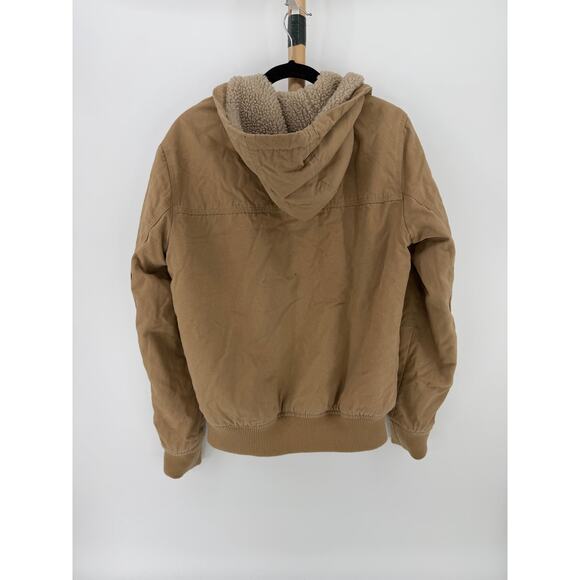 Levi sherpa lined cotton canvas hoogie zip up utility jacket - Picture 2 of 7